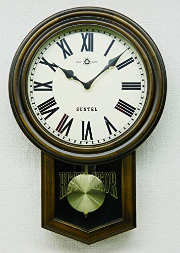 さんてる(Suntel) 掛け時計 ブラウン 400*260*70mm スタンダード 電波振り子時計