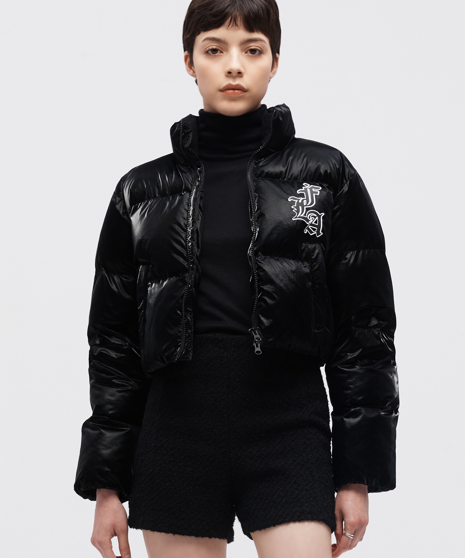 ファレットストーリーロゴショートパファーブラック