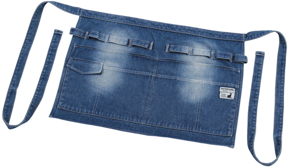 CAPTAIN STAG キャプテンスタッグ フィールド エプロン ショート デニム アウトドア アクセサリー UG3265