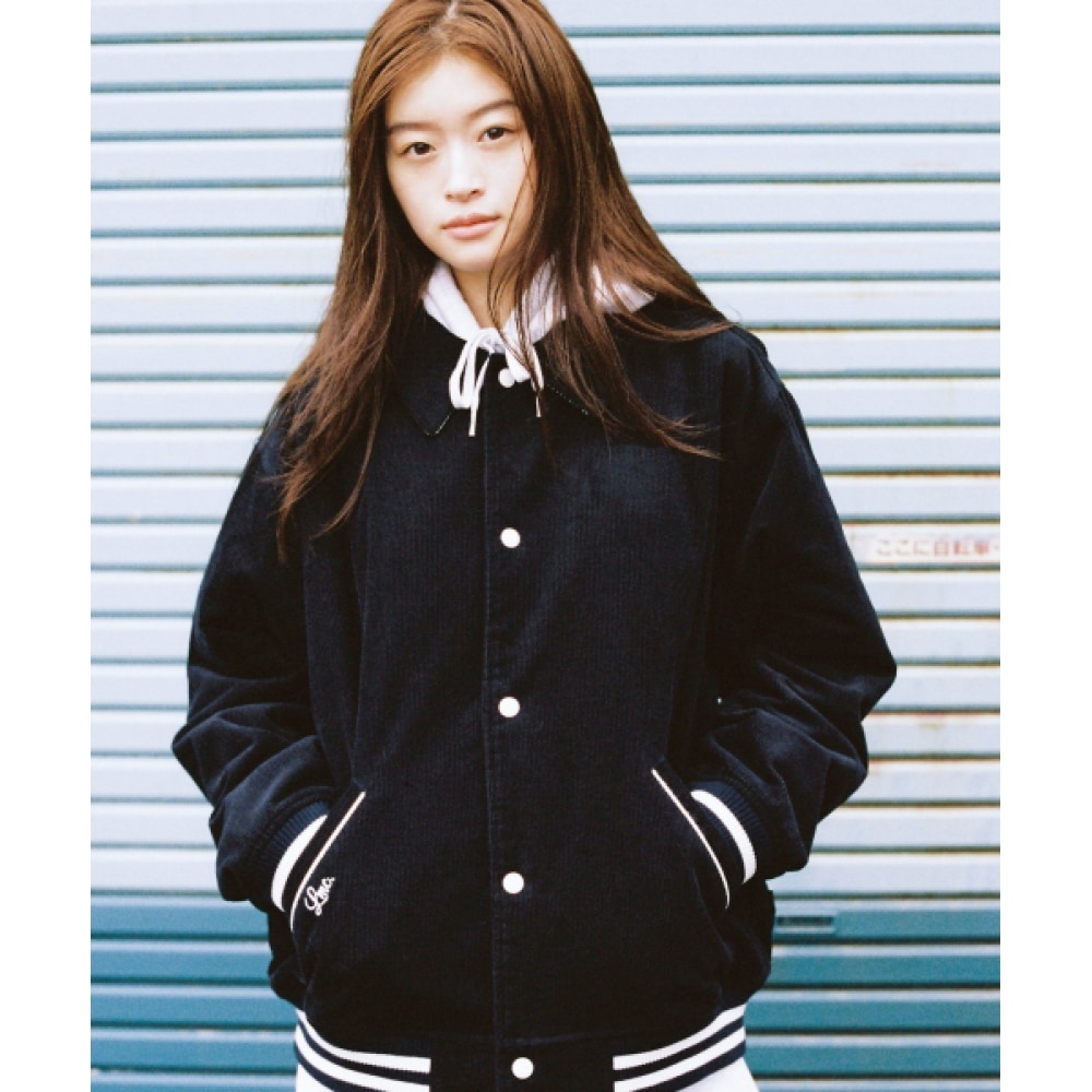 LMC コーデュロイバーシティジャケットネイビー