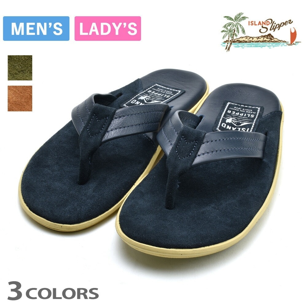 アイランドスリッパ トングサンダル メンズ レディース レザー スエード ISLANDSLIPPER TWO TONE SUEDE THONG[pt205]