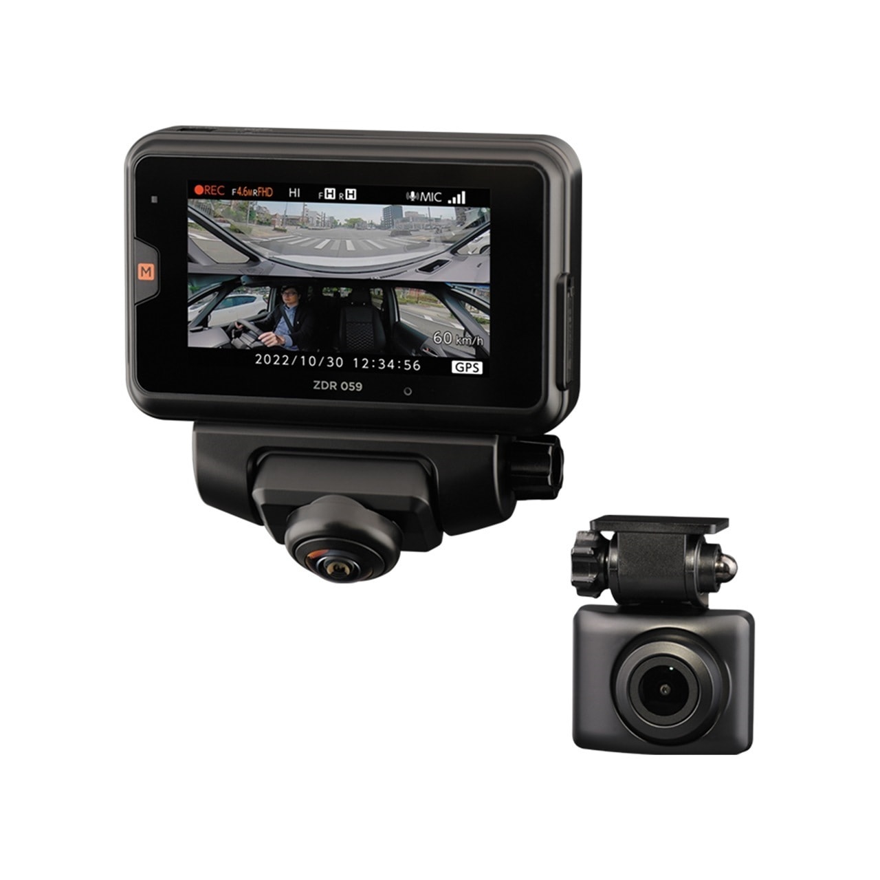 ZDR059 ドライブレコーダー【360カメラ搭載/通信型/2カメラ】