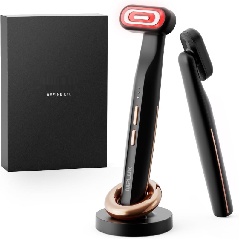 目元 美顔器 EMS 三色光LED 振動 温熱 1台4役 男性向け美顔器 女性向け リフトケア 目元ケア 小顔 電動 美容家電 美容グッズ メンズ レディース 男女兼用 REFINE EYE 誕生日