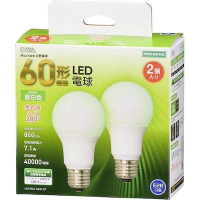 他サイト： LDA7N-G AG52 2P [LED電球 E26 60形相当 昼白色 全方向 2個入]の商品画像