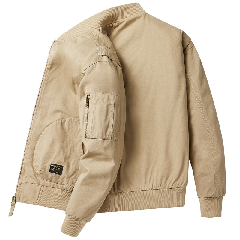 パイロット純綿コート男春秋ゆったりオーバーサイズ上着カジュアル野球襟男機能ジャケット 5,899円