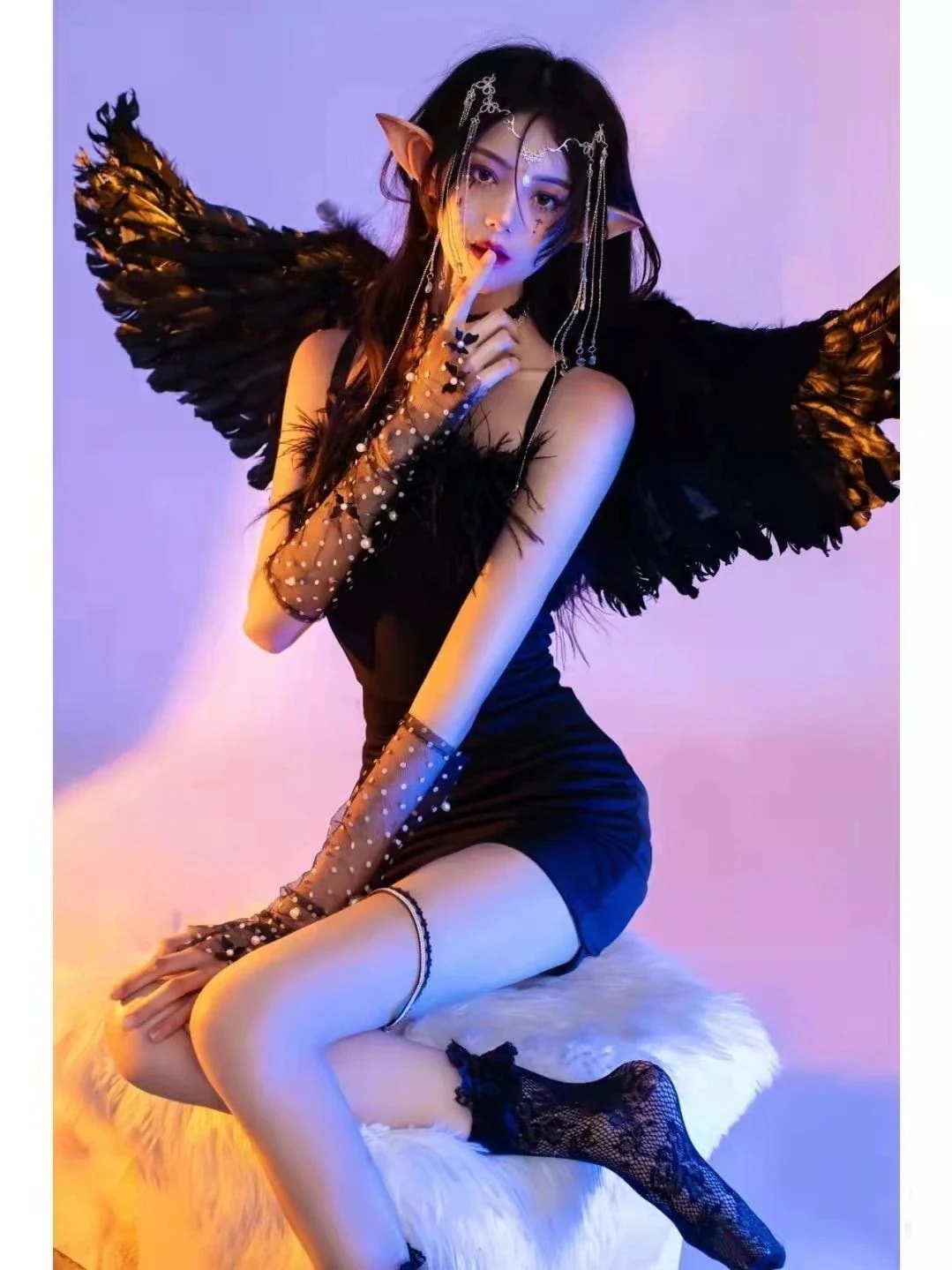 影楼暗黒精霊写真テーマ衣装ファッション魔女コスプレ芸術写真撮影演出