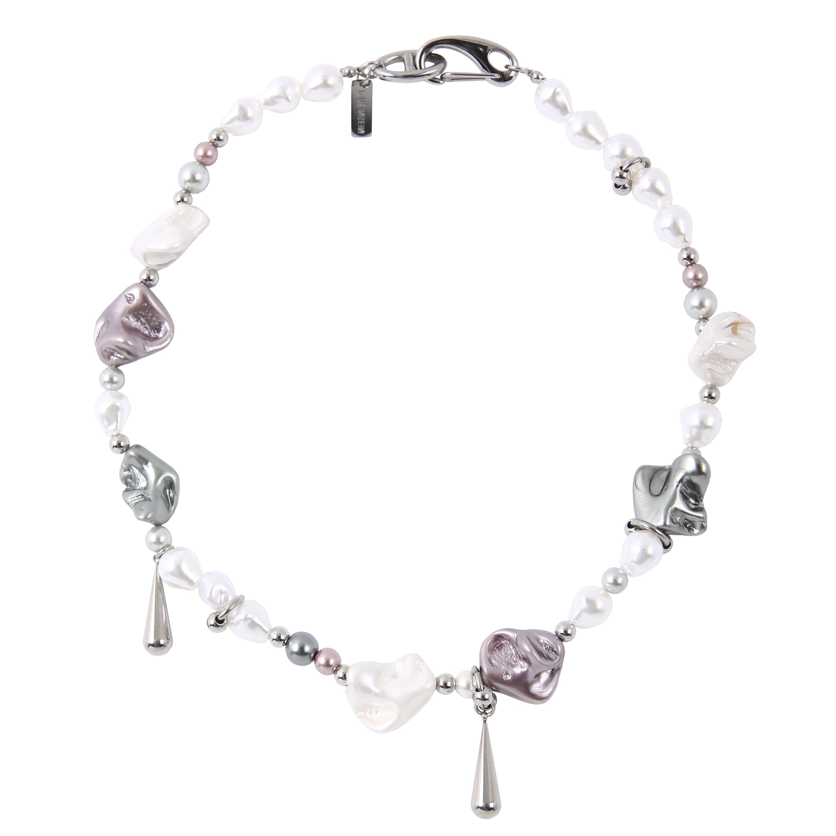 플래닛 핑크 그레이 네크리스