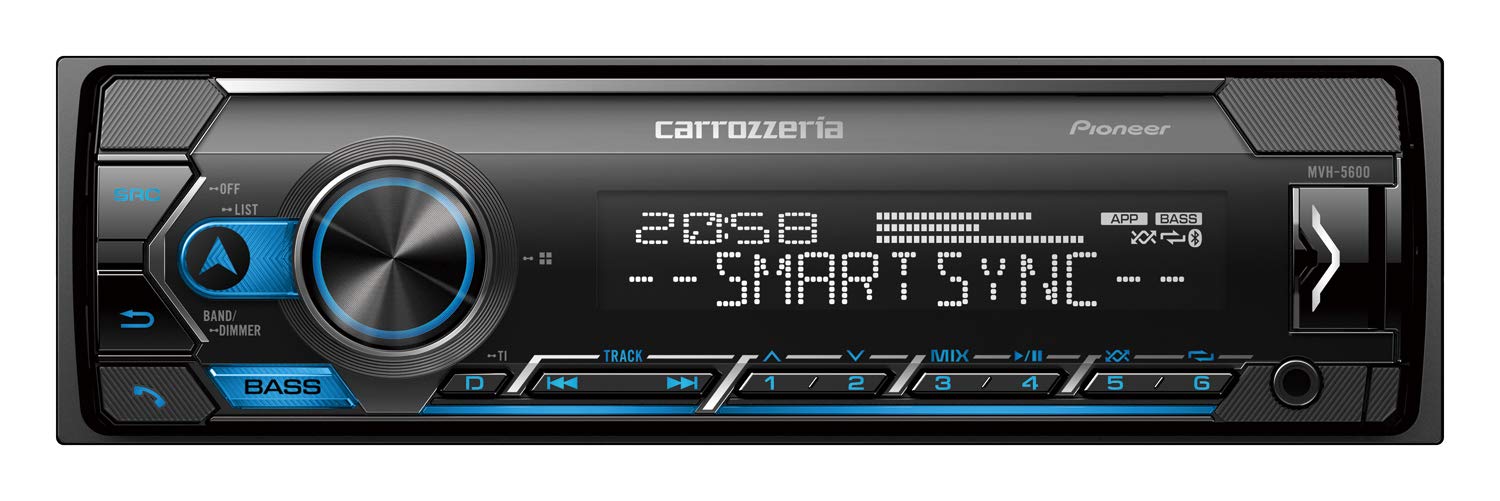 Pioneer カーオーディオ MVH-5600 1D メカレス Bluetooth USB iPod iPhone AUX DSP カロッツェリア