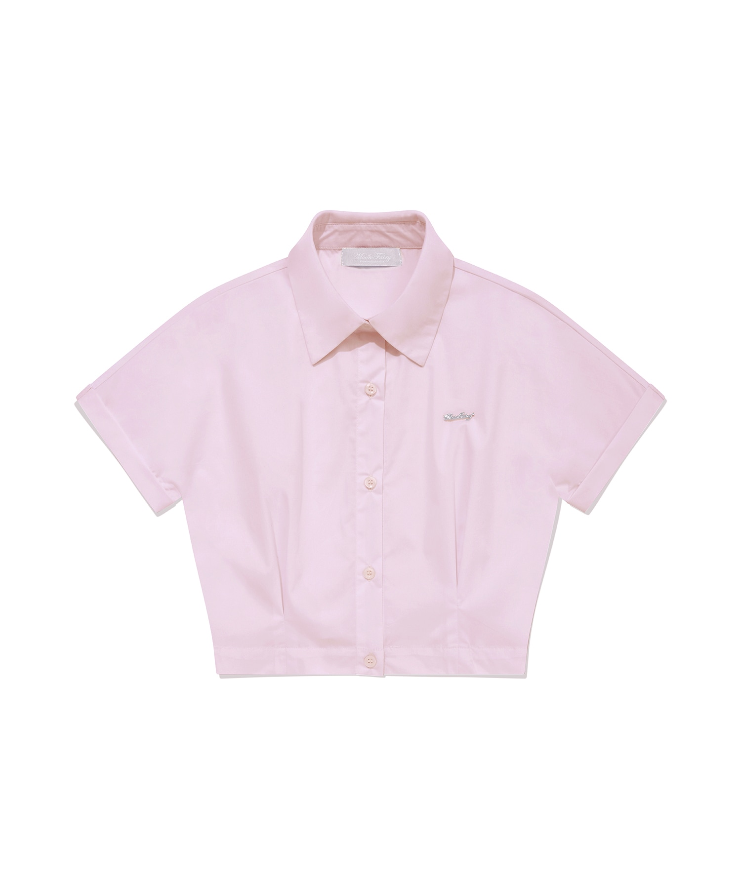 MF RONA COLLAR CROP SHIRTS-PINK