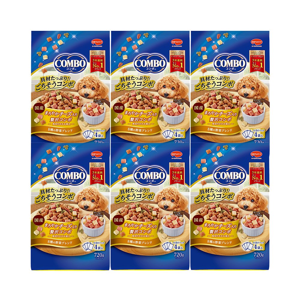 ドッグフード　コンボ　ドッグ　まろやかチーズ入り　７２０ｇ（１８０ｇX４袋）X６個　ＣＲＣ45―05―35―35―00