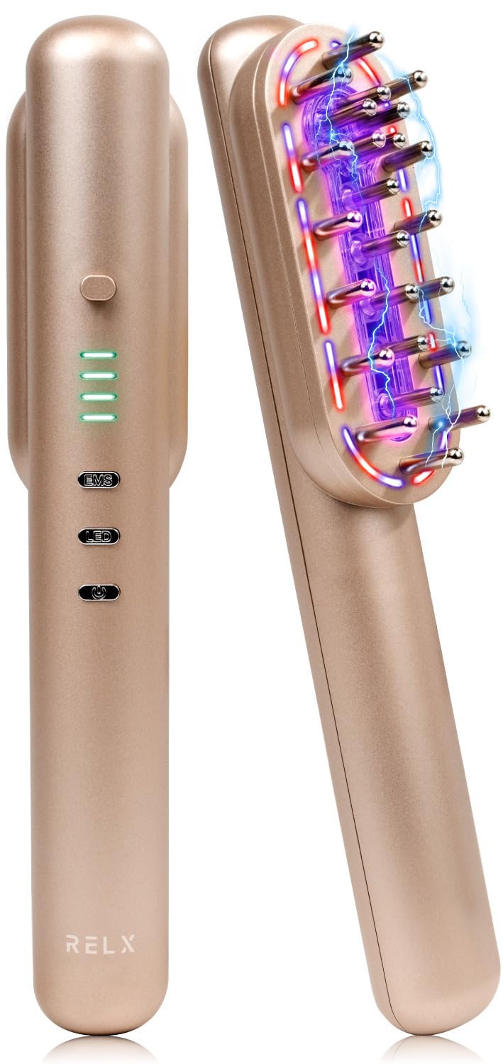 RELX EMS 電気ブラシ 美顔器【日本企業企画】リフトブラシ LED 頭皮ケア 美容家電 ギフト プレゼント ローズゴールド