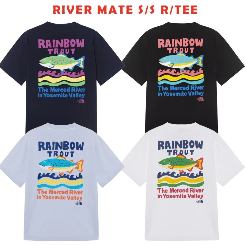 韓国正規品保証 関税負担なしNT7UR12J RIVER MATE SS RTEEデイリー 基本 着装 男子 女子 人気 韓国 ファッション 男女共用 アウトドア