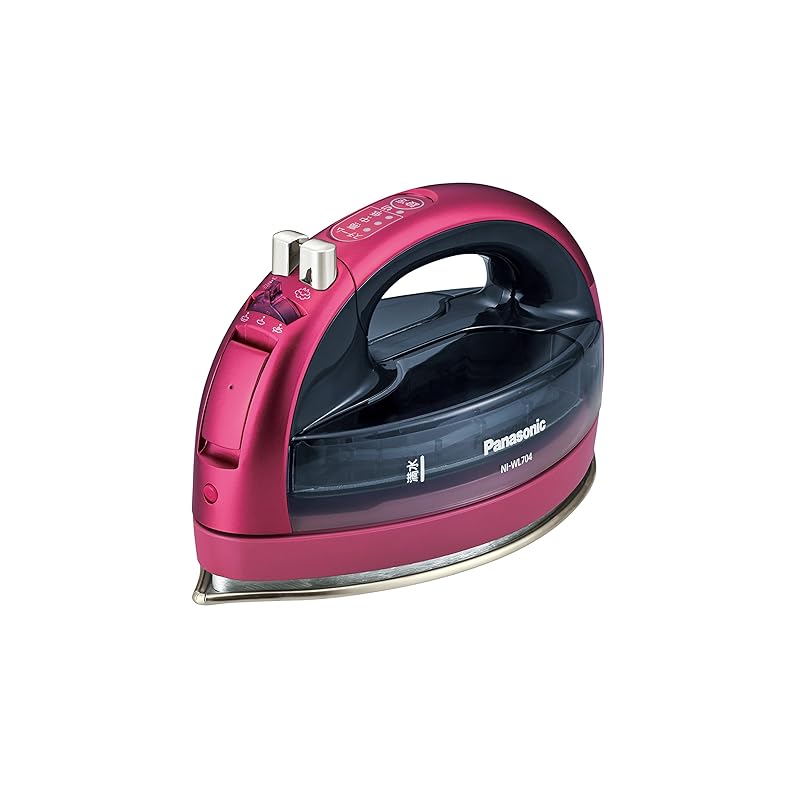 【即納】パナソニック コードレススチームWヘッドアイロン ピンク NI-WL704-P