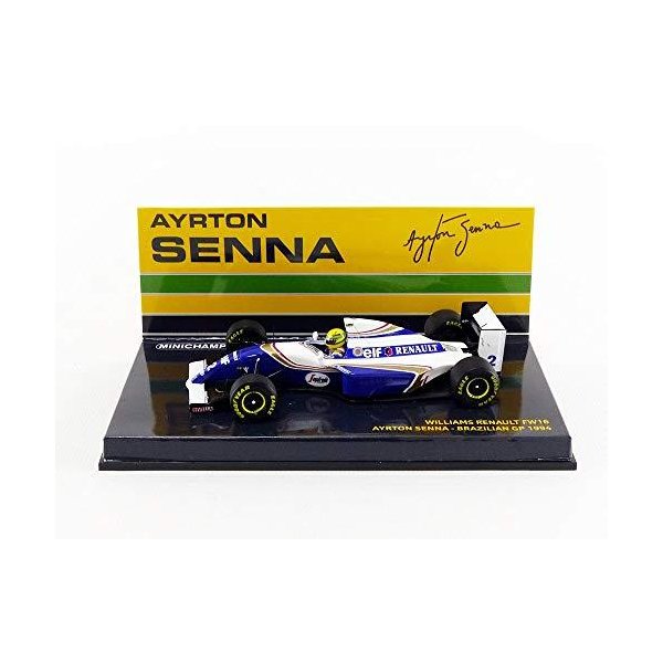 Minichamps 547940102 1: 43 1994 Williams Renault FW16-Ayrton Senna-Brazil GP， White 並行輸入品