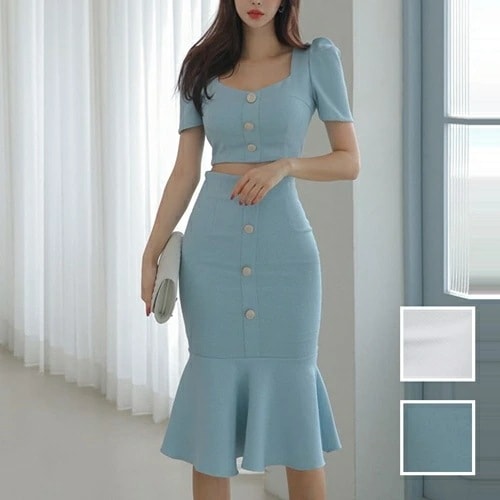 パーティードレス 結婚式 セットアップ スカートセット ワンピース 韓国 ファッション レディース 春 夏 秋 ブライダル お呼ばれ コーデ 成人式 二次会 同窓会 20代 30代 40代 50