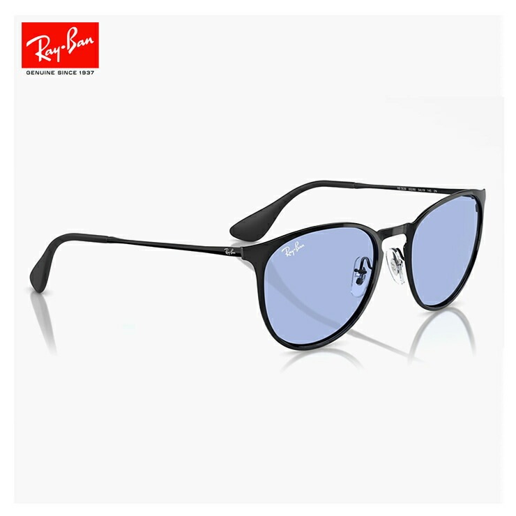 Ray-Ban サングラス rb3539 002/80 54mm ERIKA METAL エリカ Mサイズ メンズ レディース uvカット 紫外線対策 黒 ブラック ブルー レンズ