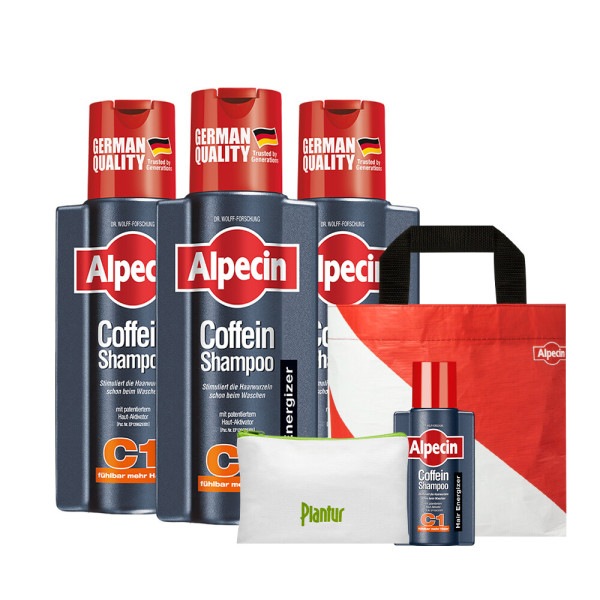 カフェインシャンプーc12503本入（+c175ml+リユーザブルバッグ+麺ポーチ贈呈）