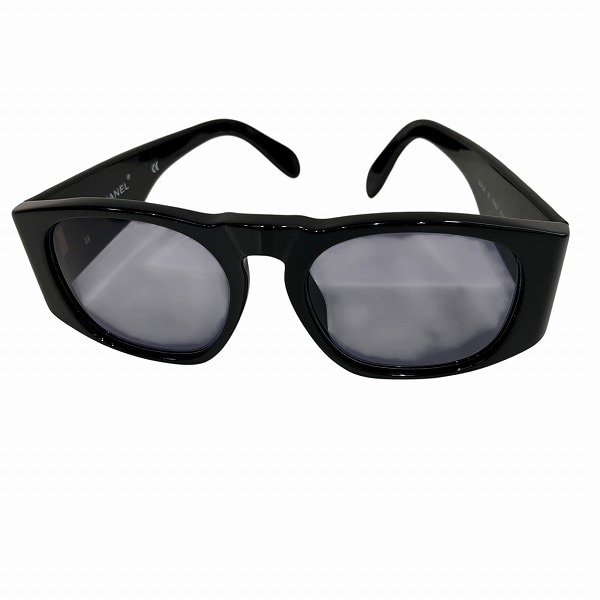 シャネル マトラッセ 01450 ブラック×ゴールド ブルーレンズ サングラス 【中古】