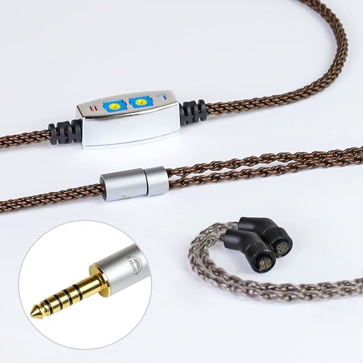 ZT8 JH 4Pin リケーブル イヤホン・ヘッドホン用 低域調整機能搭載 8芯 OFC Audio用 Astell＆Kern用 JH11・JH13 V2( 4.4mm)