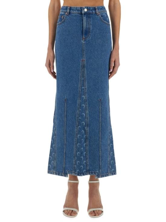 MARINE SERRE Women Denims WSK074A CDEN0002BL05 Blue