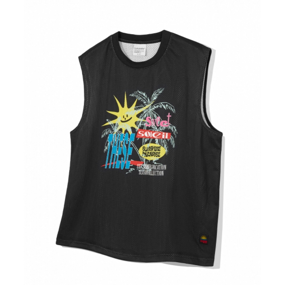 CODEGRAPHY サンシャインパラダイス メッシュスリーブレス_ブラック