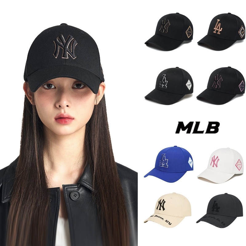 送料無料 韓国限定販売 男女共用 LA ヤンキース MLB キャップ NY ロゴ 帽子 ツUV帽子日焼け止めキャップ