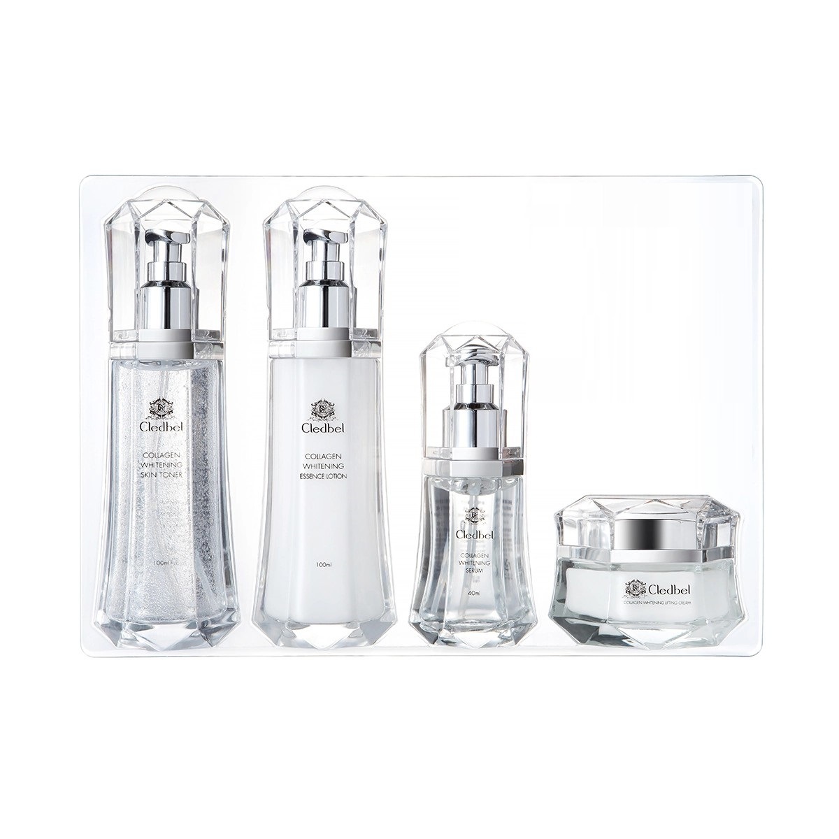 コラーゲンホワイトニ ング スキンケアセット スキントナー エッセンス ローション セラム クリーム