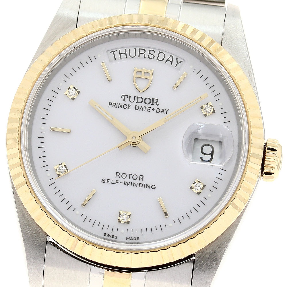 チュードル TUDOR 76213 プリンス デイトデイ YGコンビ 5Pダイヤ 自動巻き メンズ _899035【中古】 174,450円