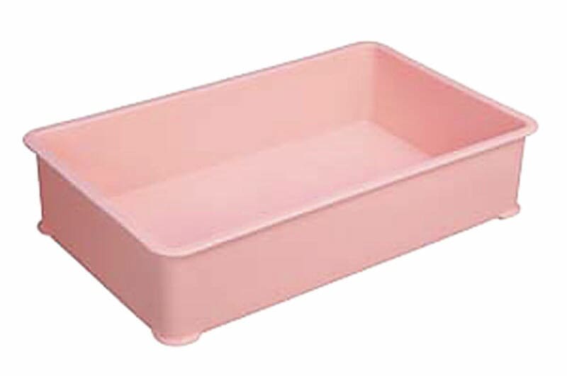 PPカラー番重 大型 B型ピンク 外寸643x417x90