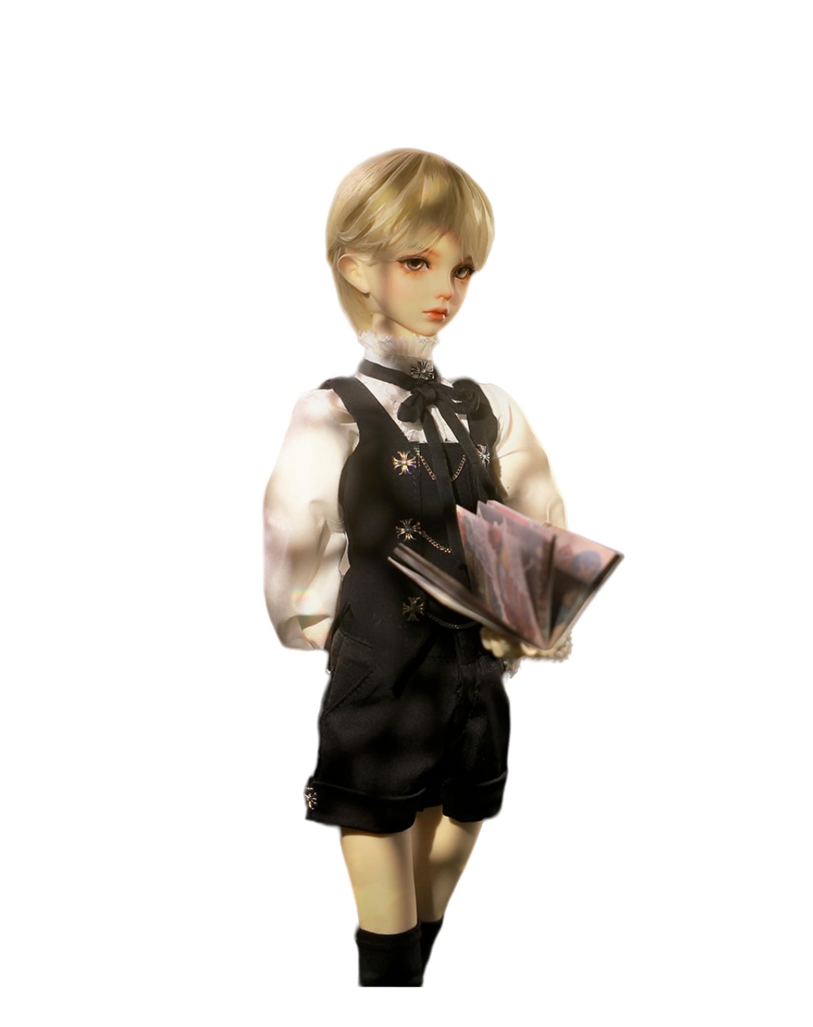 shuga fairy 1/4 スケール 球体関節人形 男 王子 バラ 眼帯 ロリター BJDドール 塗装済み 可動 フィギュア 身長41.5CM メイク済み 仮装でき 制服セット 誕生日 プレゼント