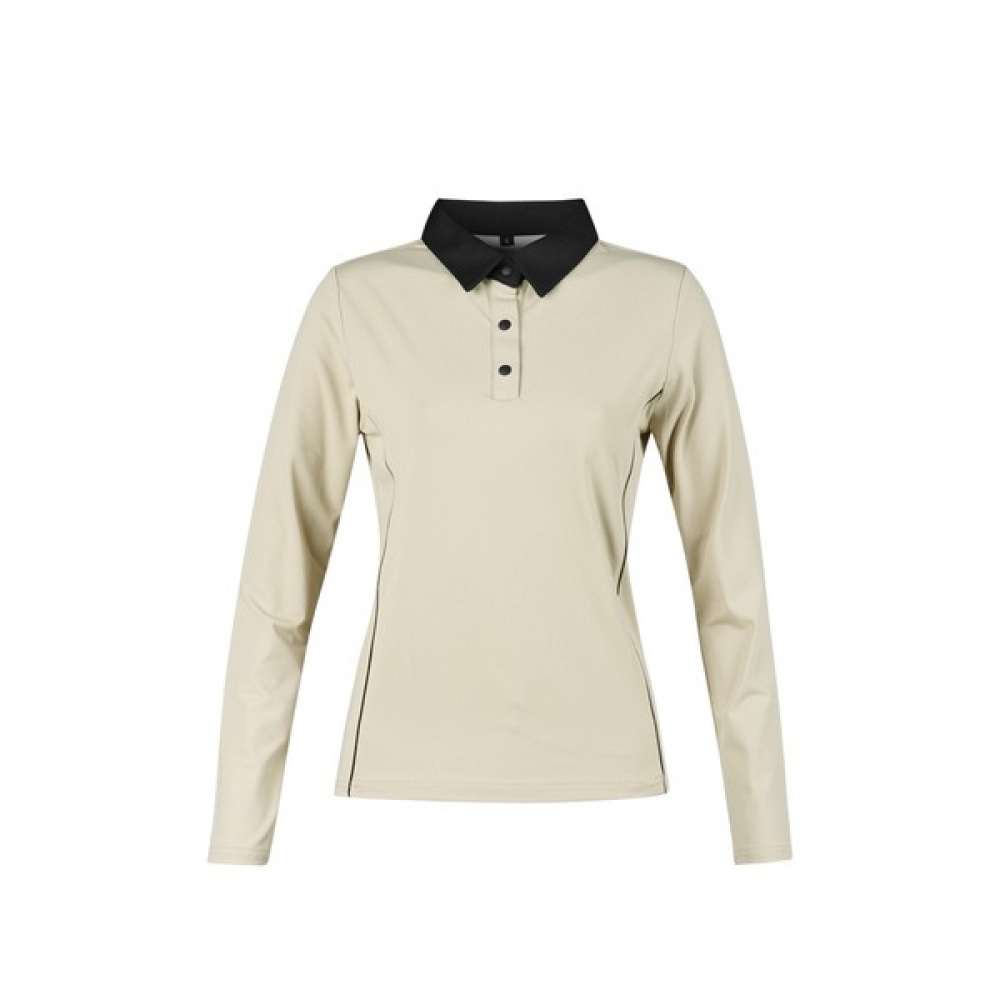 (ラックスゴルフ) ラックスゴルフレディースプレミアムラインカラーカラーロングスリーブゴルフシャツ JN4A616W