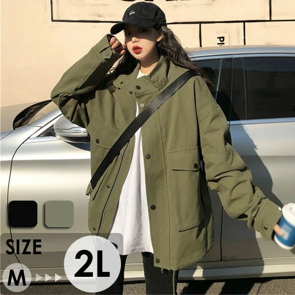 スプリングコート 春コート ジャケット レディース アウター トレンチコート 韓国風 長袖 春秋 オーバーサイズ ブラック グリーン M L 2L dp118t2t2jc