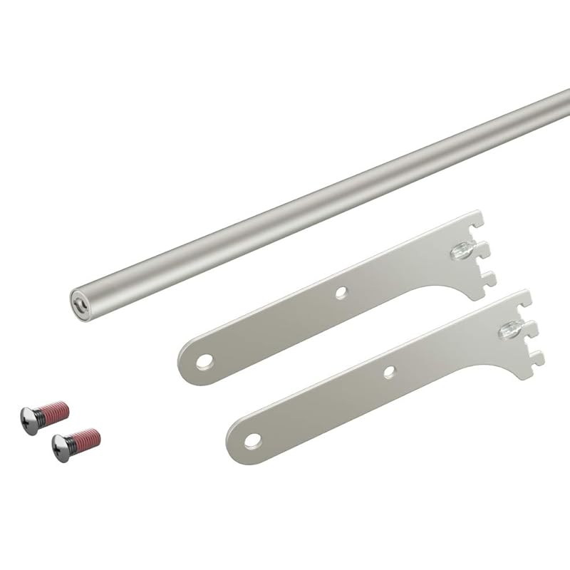 南海プライウッド アームハング棚柱SS スリムパイプ 16φ SSシルバー 幅450mmタイプ SS-SPW4S