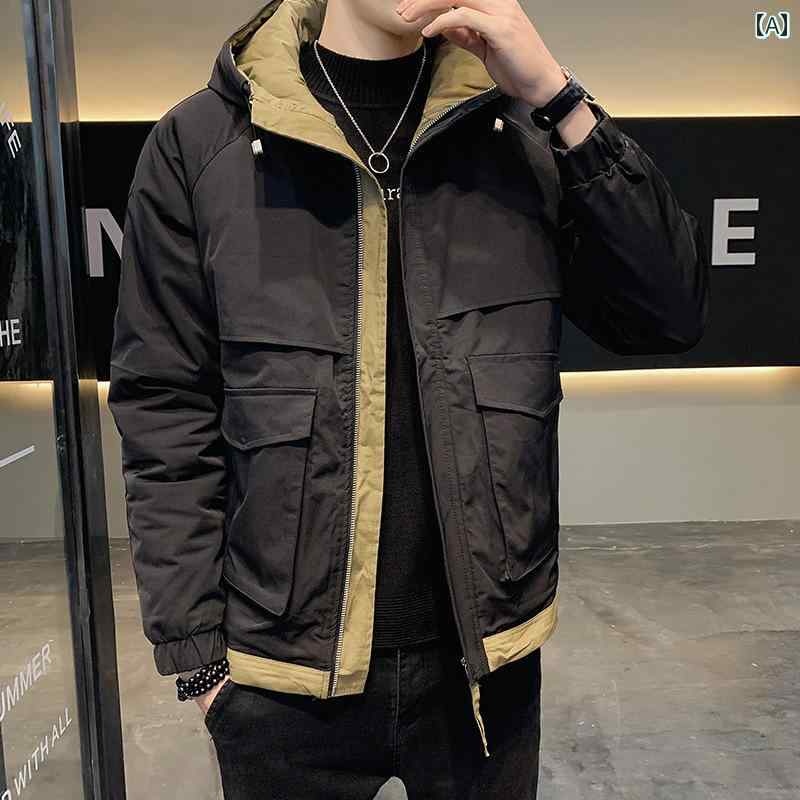 メンズ ファッション ジャケット 春秋 ウィンドブレーカー カジュアル 服 ワークウェア フード ジャケット