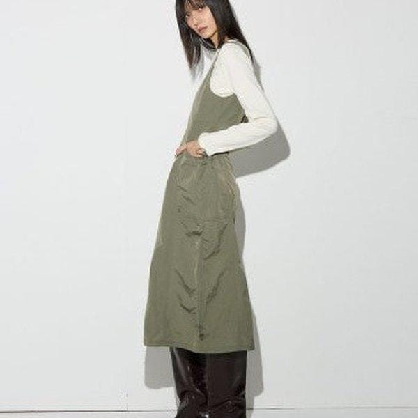 女性 N100 ノースリーブ ロング ワンピース_DG