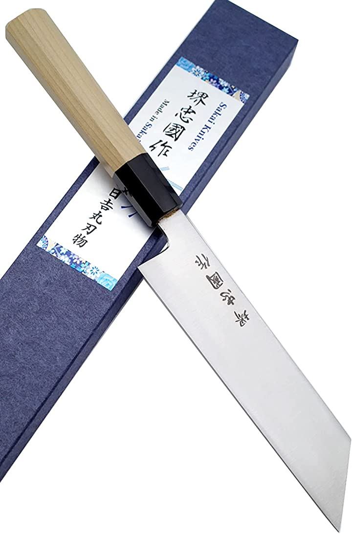 堺忠國作 芋切包丁 日本製 菜切り モリブデン 180mm-本焼 プロ愛用の堺包丁