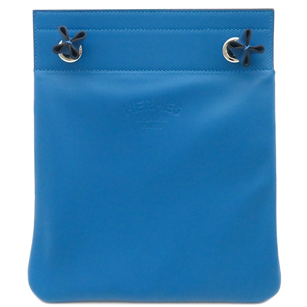 エルメス HERMES ショルダーバッグ サックアリーヌ ミニ スイフト ブルーザンジバル×ミコノス シルバー金具 青 U刻印(2022年製) 【箱】【中古】