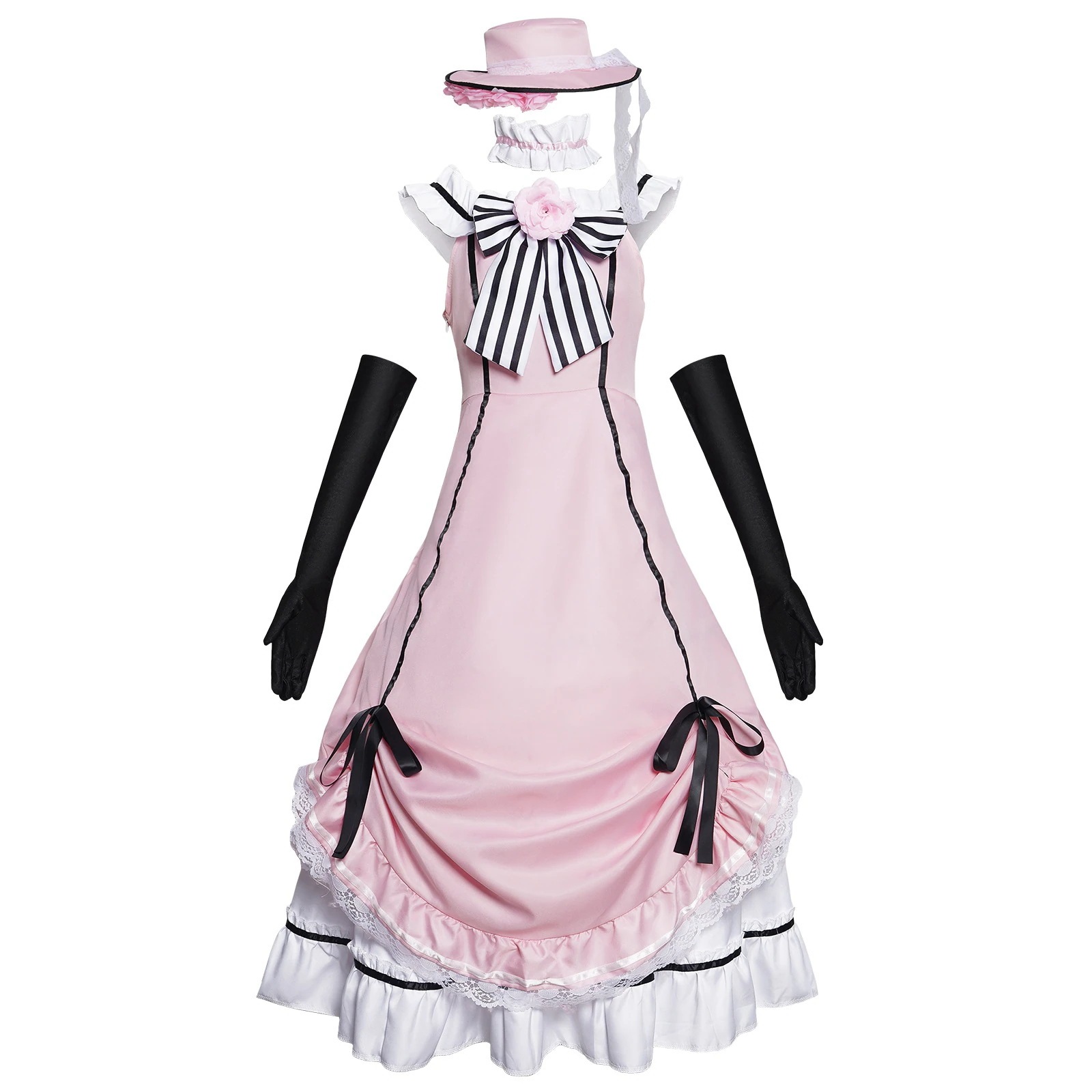 ハロウィーン黒執事cos服シャルル知更鳥cos服女装コスプレ衣装安い