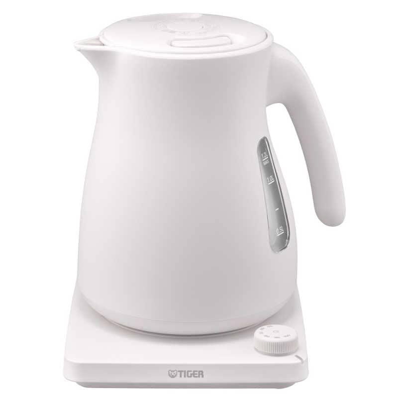 タイガー　TIGER　温度調節機能付 蒸気レスケトル ［1.2L］ グレイッシュホワイト　PTV-A120WG
