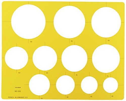 （まとめ買い）内田洋行 テンプレート No.106 円定規 1-843-0106 00958570 [x3]