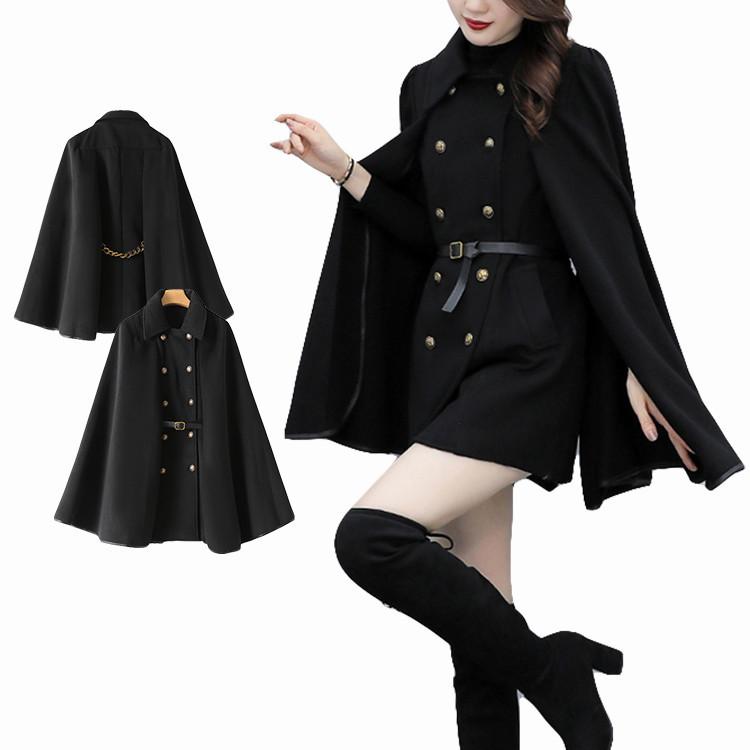 ケープ コート マントコート ポンチョ アウター 大きめ ゆったり レディース メルトンコート 女性 秋服 冬服 防寒着 体型カバー おしゃれ 暖かい 20代 30代 40