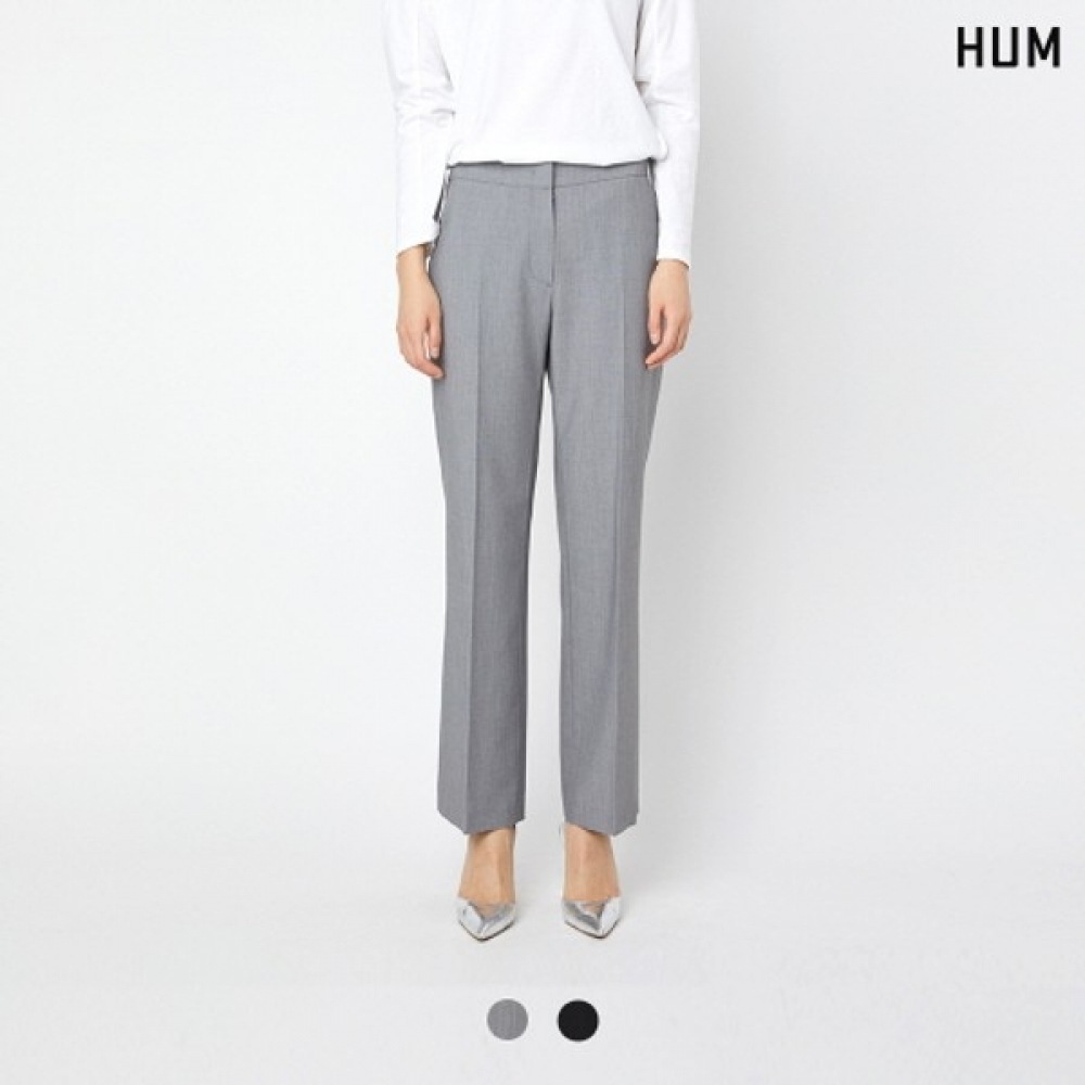 (HUM) ウィメンズセミワイド TR プレーンウィーブスラックス (FHOECPW556M)