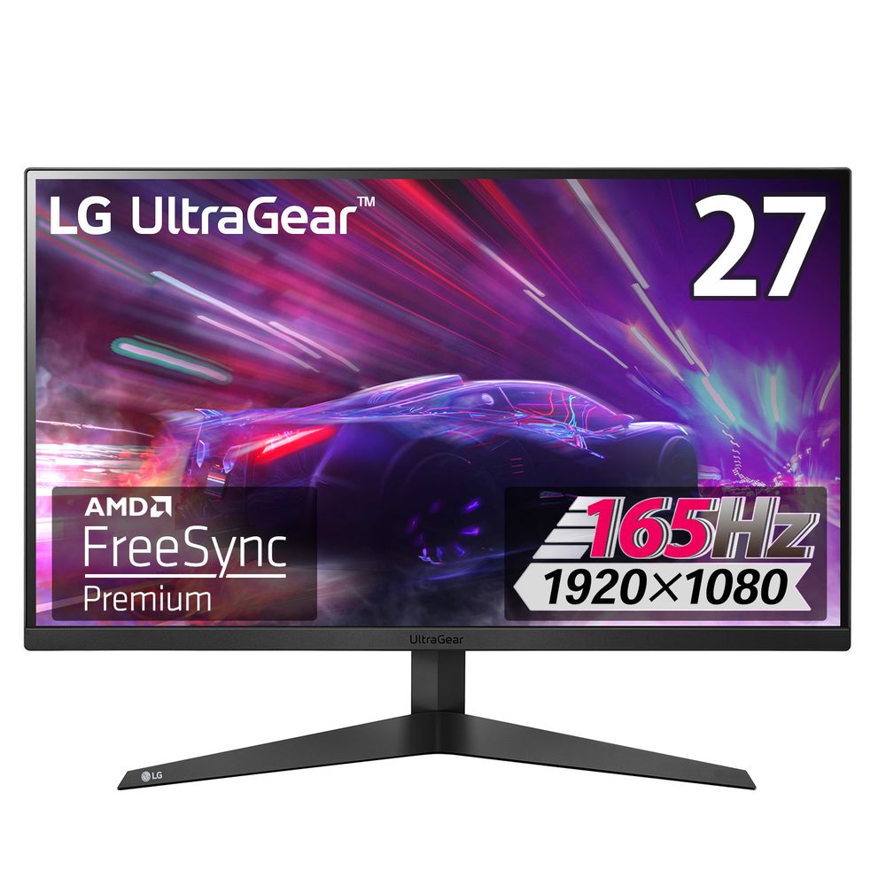 LG ゲーミング液晶ディスプレイ(27型/VA/FullHD 1920×1080/165Hz/1ms/HDMI1.4/DP1.2/VESA/3年保証・無輝点保証)(ブラック) 27GQ50FB