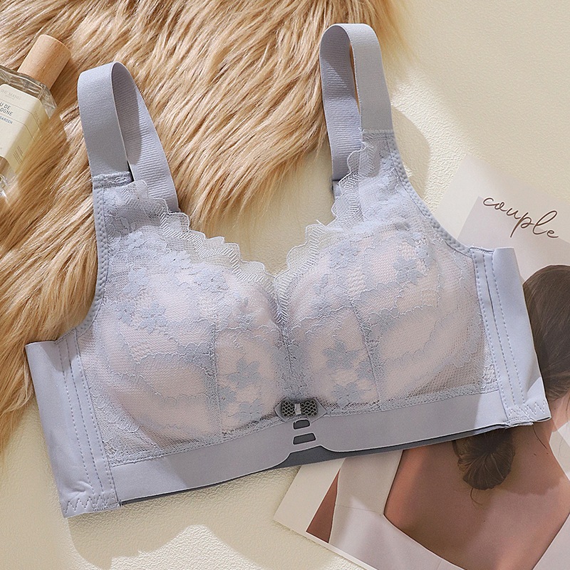 10個セット 小さな胸が空いていないカップの柔らかいポリトロール無スチールリング収副乳ブラレースブラ