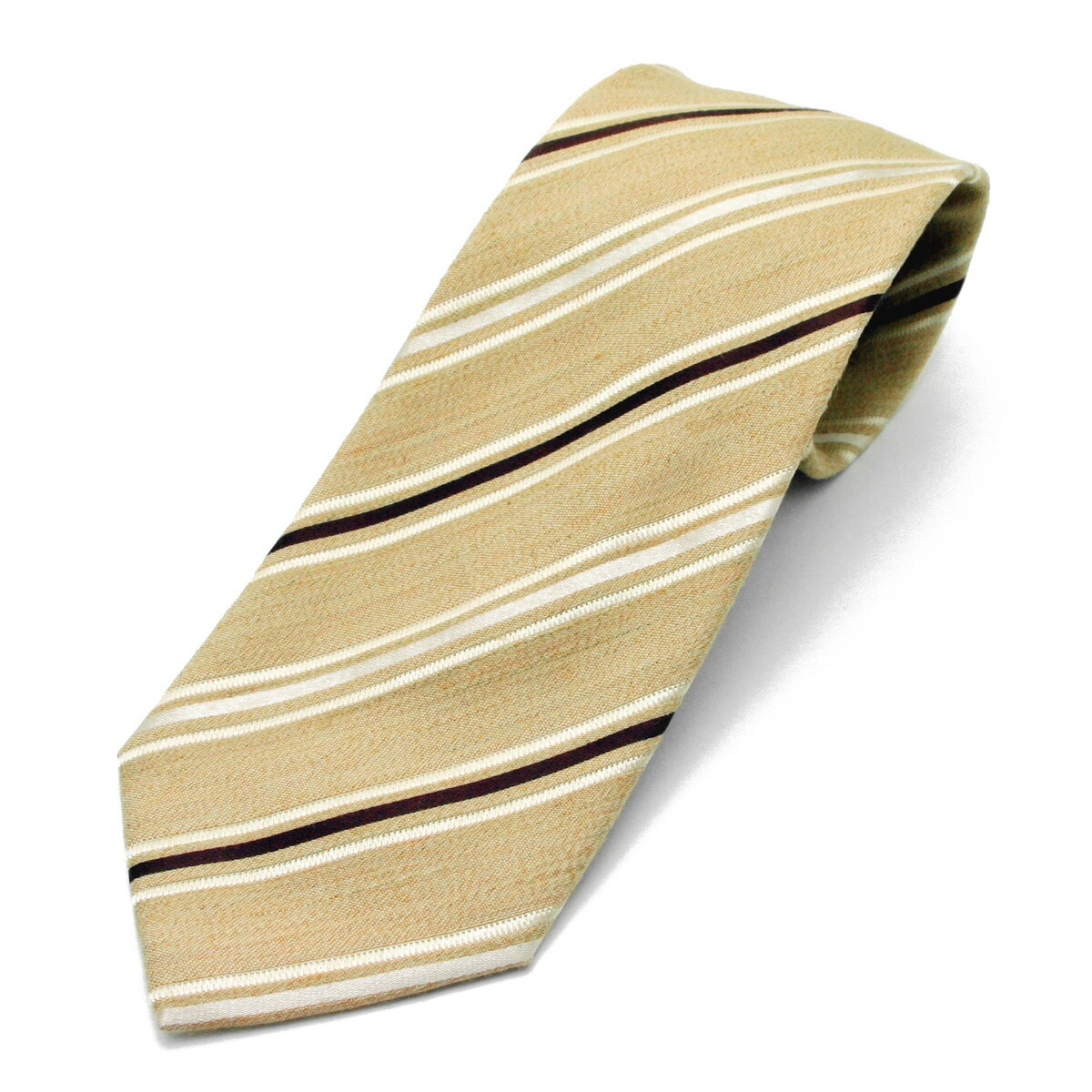 YSL メンズ ネクタイ カーキー / ブラウン系 010