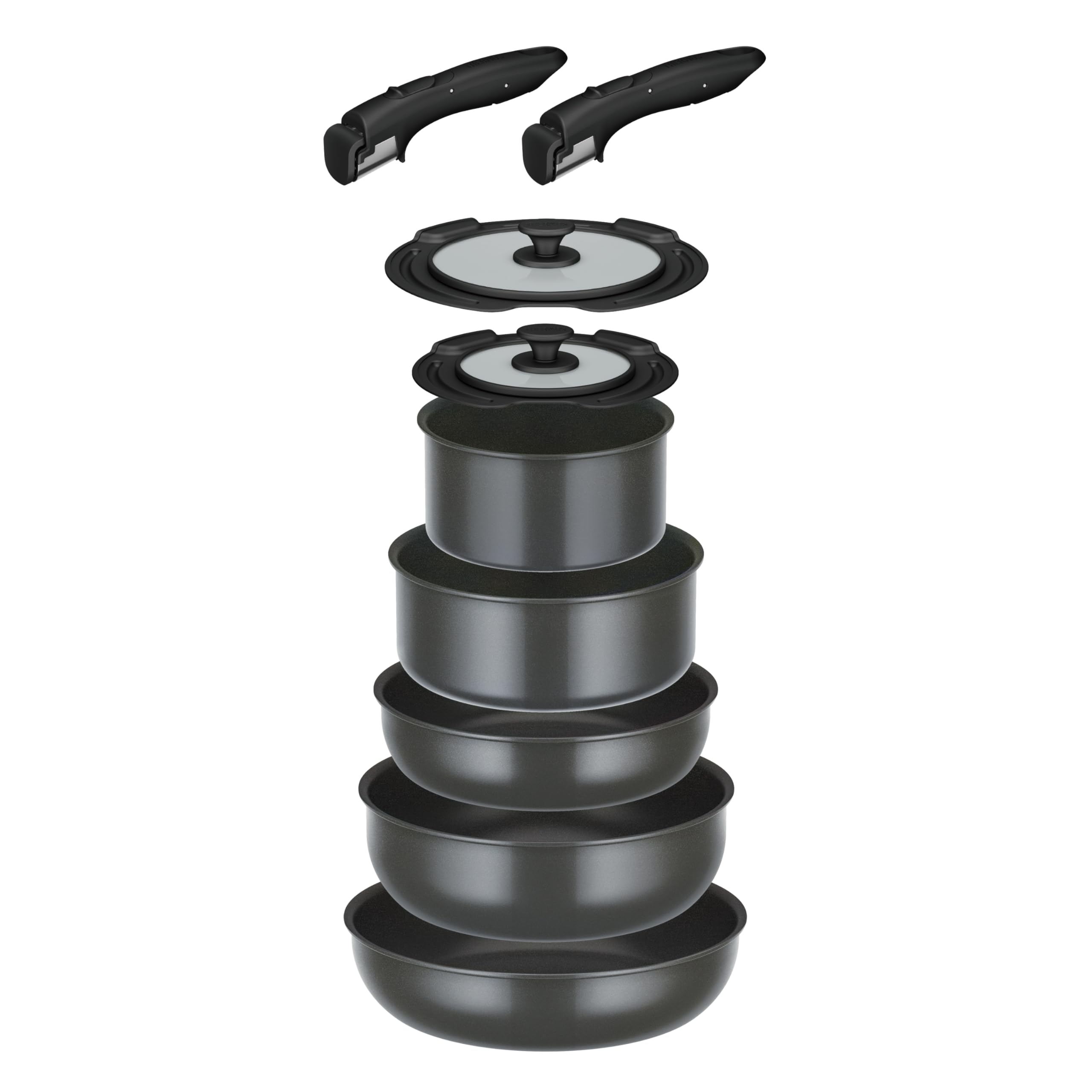 【Amazon.co.jp 限定】サーモス デュラブルシリーズ 取っ手のとれるフライパン9点セットDA IH対応 グレー KSD-9A GY