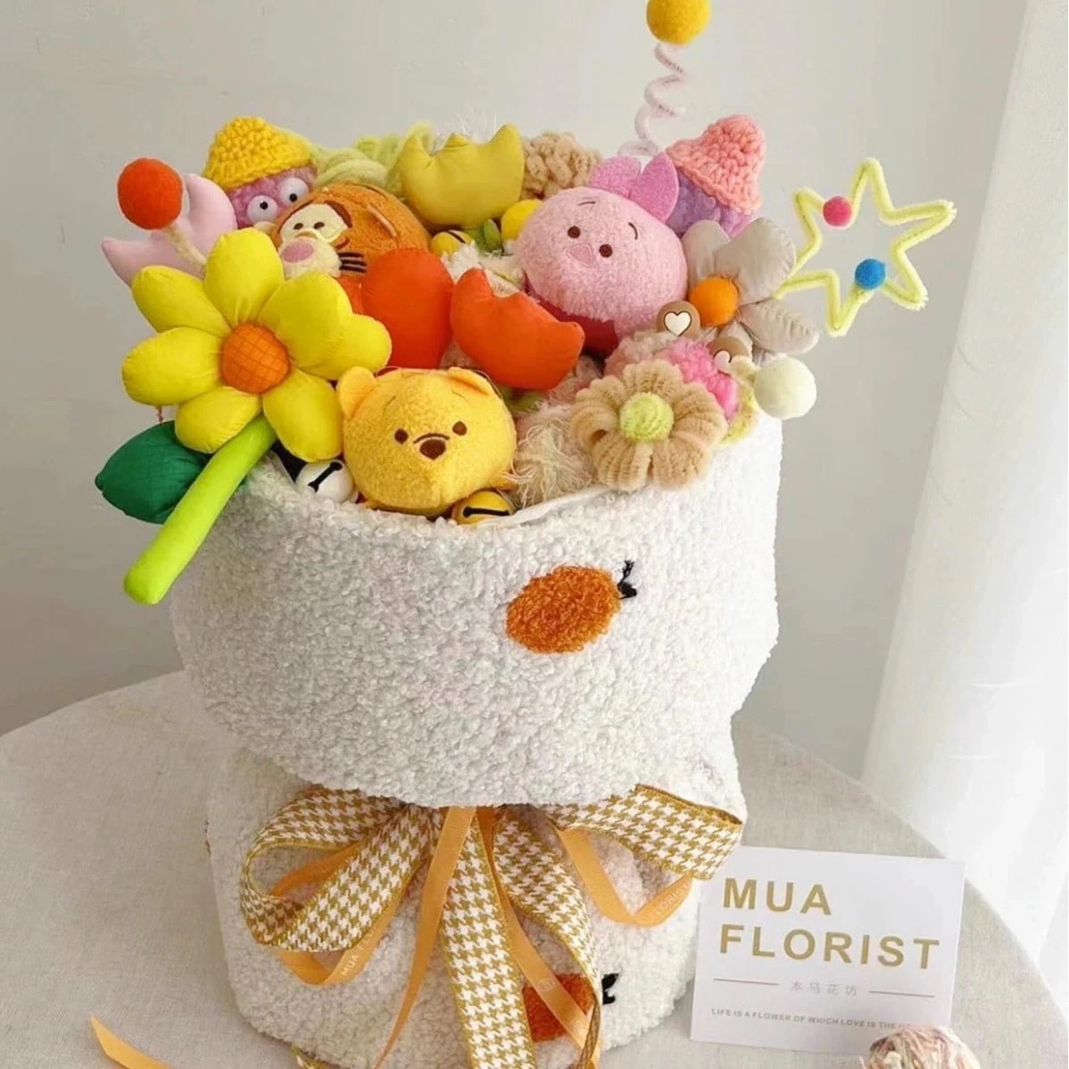 パフ男の子と女の子にくまのプーさん人形漫画の花束小さなフレグランス誕生日告白ギフト 母の日