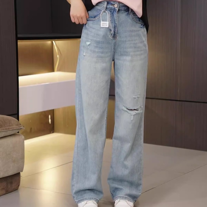 レディース パンツ ボトムス デニム Gパン ロングパンツ デニムパンツ ロング ワイド ポケット ハイウエスト アメカジ ブルーデニム カラーデニム かわいい 大人可愛い きれいめ シンプル