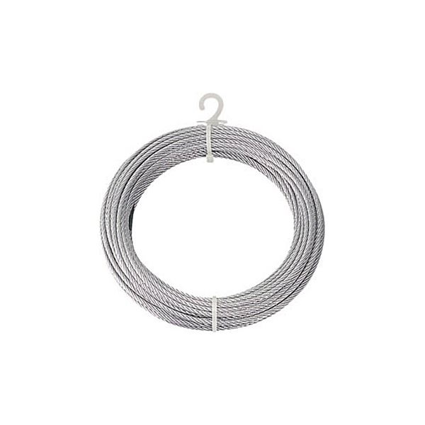 （まとめ）メッキ付ワイヤロープ 3mmx30m CWM-3S30 1巻 [x5セット]