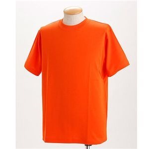 ドライメッシュTシャツ 2枚セット 白+オレンジ Lサイズ
